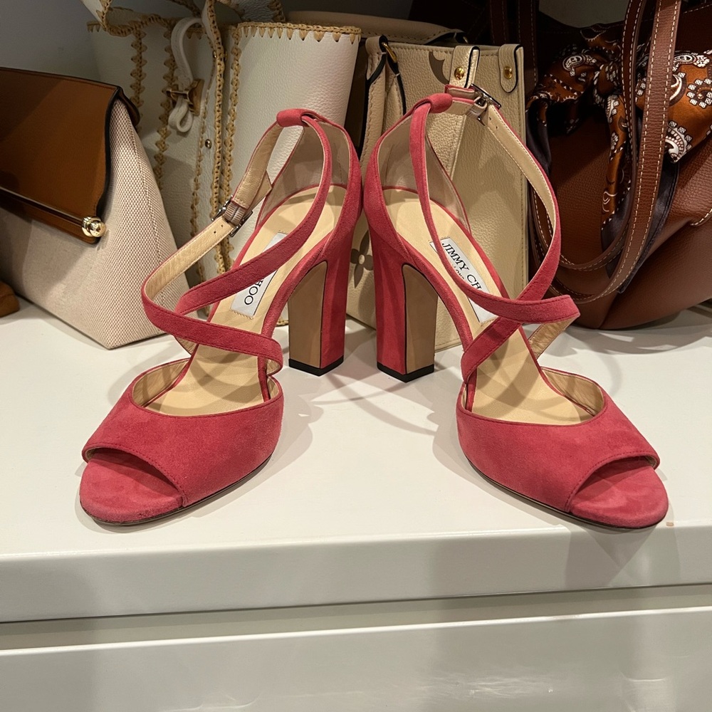 Jimmy Choo Pink Strappy Heels